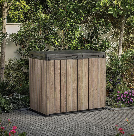 1150L Outdoor Garden Storage Box — Lockable Weatherproof Resin Storage for Tools, Bins & BBQ