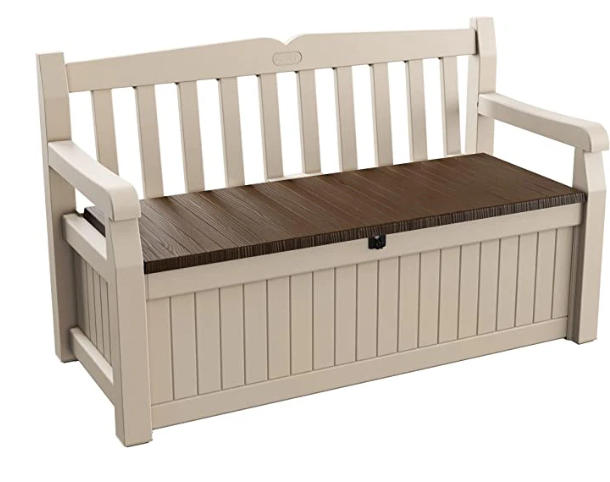 Keter Eden 265L Storage Bench - Beige And Brown