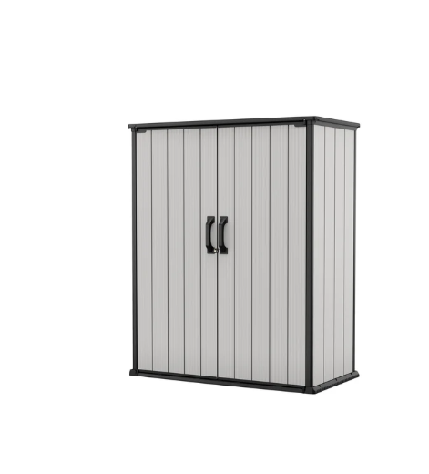 Keter Premier Shed Outdoor Resin Storage Shed with Shelf Brackets for Patio Furniture, Pool