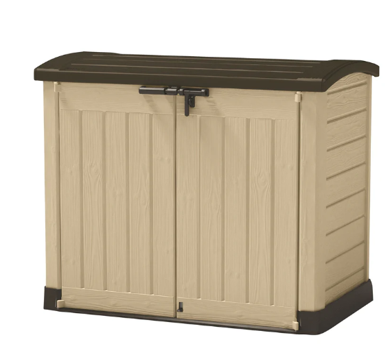 Keter Store It Arc Outdoor Garden Shed, 1200 Litres, Taupe/Beige