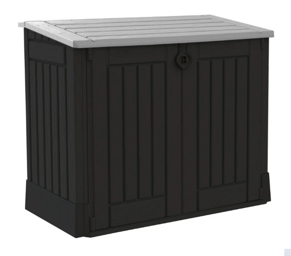Keter Store It Out Midi Outdoor Garden Storage Shed, Black and Grey, 130 x 74 x 110 cm