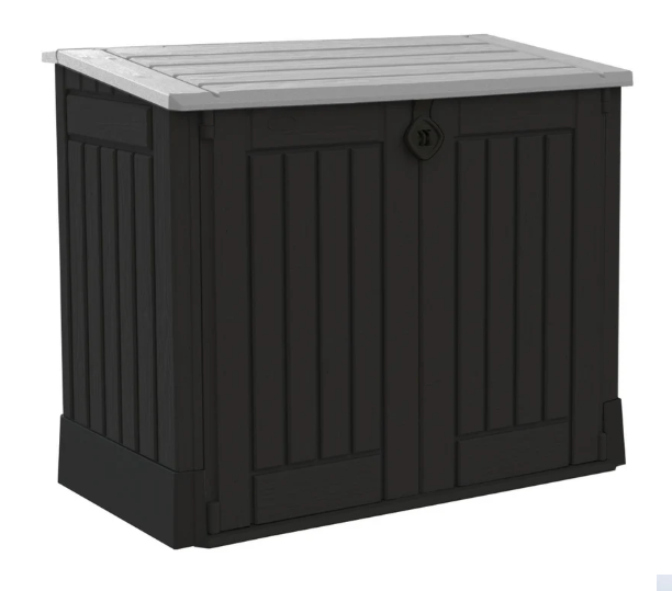 Keter Store It Out Midi Outdoor Garden Storage Shed, Black and Grey, 130 x 74 x 110 cm